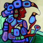 07 Norval Morrisseau, Shaman of the bird, 36 x 31, Acrylic on canvas